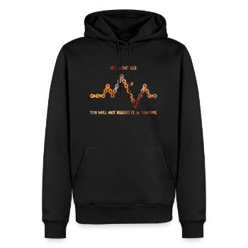 Obtenir un vélo - Sweat à capuche Premium bio Homme - noir - Devant - Nico (187cm)