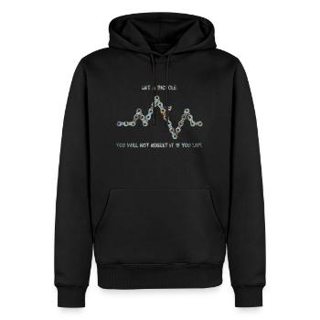 Obtenir un vélo - Sweat à capuche Premium bio Homme - noir - Devant - Nico (187cm)