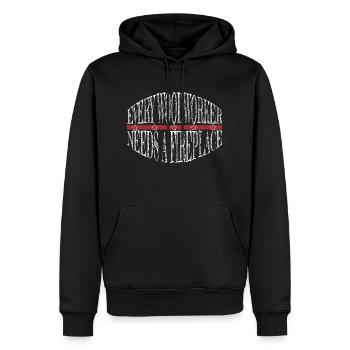 Charpentier Sweats à capuche et sweat-shirts Bûcheron Maçon - Sweat à capuche Premium bio Homme - noir - Devant - Nico (187cm)