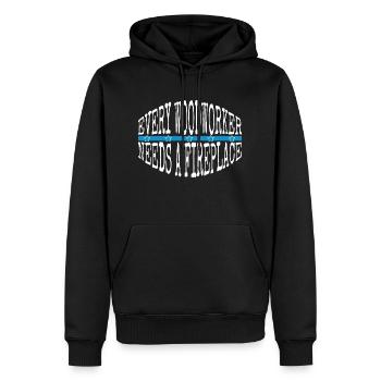 Charpentier Chemises bébé et tout-petit Bûcheron heureux - Sweat à capuche Premium bio Homme - noir - Devant - Nico (187cm)