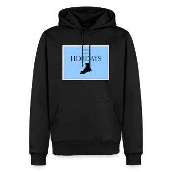 Hiking Holidays - Men’s Premium Organic Hoodie - black - Front - Nico (187cm)