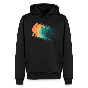 Retro-Tanz - Männer Premium Bio Hoodie - Schwarz - Vorne - Nico (187cm)