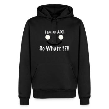 test - Männer Premium Bio Hoodie - Schwarz - Vorne - Nico (187cm)
