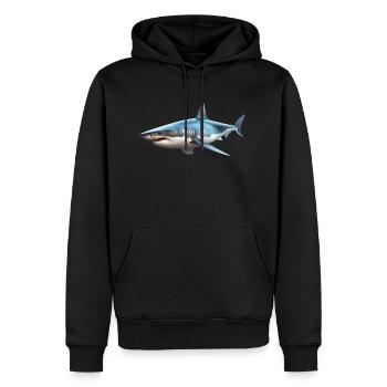 Haie gelten immer als gefährlichen Menschenfresser - Männer Premium Bio Hoodie - Schwarz - Vorne - Nico (187cm)
