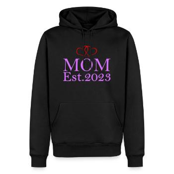 mom est 2023 - Männer Premium Bio Hoodie - Schwarz - Vorne - Nico (187cm)