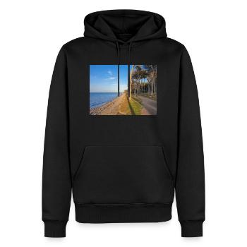 Station balnéaire baltique (Ostseebad) Nienhagen Rostock - Sweat à capuche Premium bio Homme - noir - Devant - Nico (187cm)