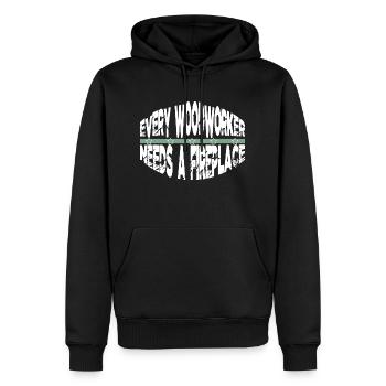 Charpentier Blague Geek Woodworking Gift Apprenti - Sweat à capuche Premium bio Homme - noir - Devant - Nico (187cm)