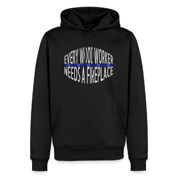 funny sayings plumber chainsaw the carpenters - Männer Premium Bio Hoodie - Schwarz - Vorne - Nico (187cm)