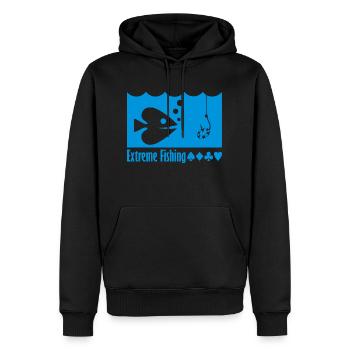 Extreme Fishing Poker - Men’s Premium Organic Hoodie - black - Front - Nico (187cm)