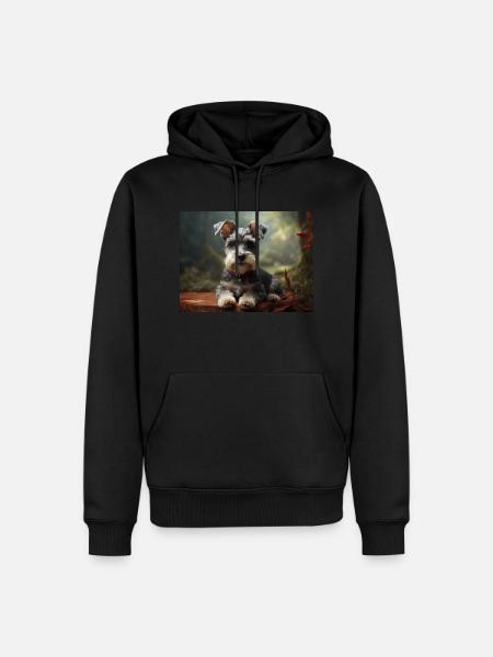 Schnauzer Dog - Men’s Premium Organic Hoodie - black