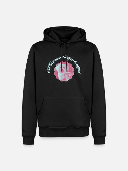 Charme und Koffein - Männer Premium Bio Hoodie - Schwarz
