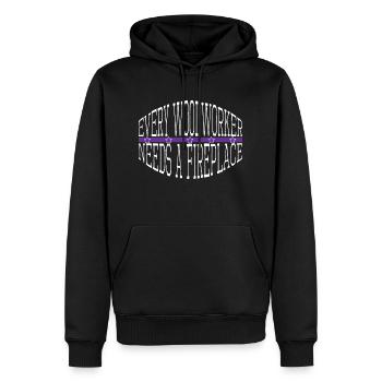 dictons déclaration charpentier blagues t-shirts anniversaire - Sweat à capuche Premium bio Homme - noir - Devant - Nico (187cm)