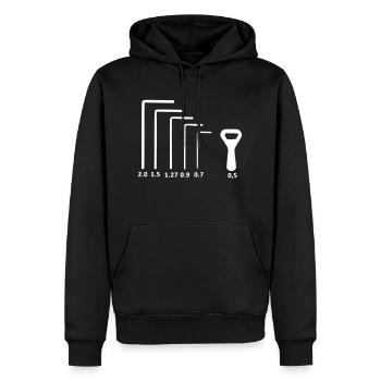 Handwerker Set - Männer Premium Bio Hoodie - Schwarz - Vorne - Nico (187cm)