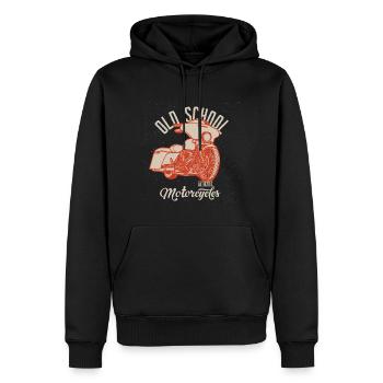 Chopper // Custom // Motorcycle - Men’s Premium Organic Hoodie - black - Front - Nico (187cm)