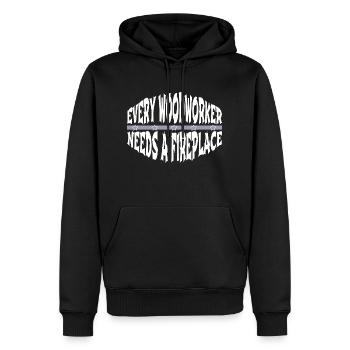 arborists tools carpentry logging lumberman - Männer Premium Bio Hoodie - Schwarz - Vorne - Nico (187cm)