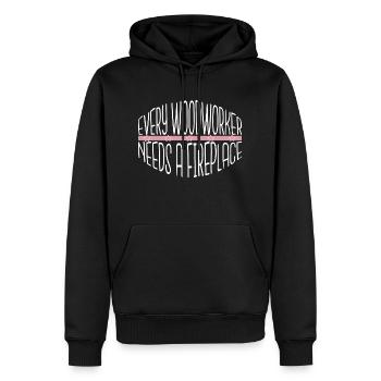 Outils de citation Happy Joke Charpentier blagues Forester - Sweat à capuche Premium bio Homme - noir - Devant - Nico (187cm)