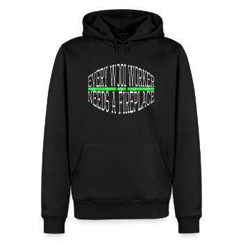 carpenter funny lumberman funny craftsmen design - Männer Premium Bio Hoodie - Schwarz - Vorne - Nico (187cm)