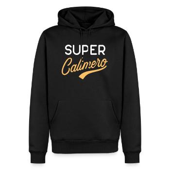 Super calimero - Sweat à capuche Premium bio Homme - noir - Devant - Nico (187cm)