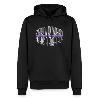 gift idea apprentice carpenter funny tshirts jokes - Männer Premium Bio Hoodie - Schwarz - Vorne - Nico (187cm)
