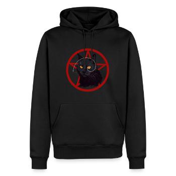 Gato Loco 01 - Men’s Premium Organic Hoodie - black - Front - Nico (187cm)