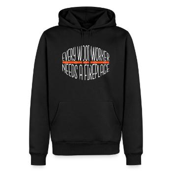 apprentice carpenter funny tshirts - Männer Premium Bio Hoodie - Schwarz - Vorne - Nico (187cm)