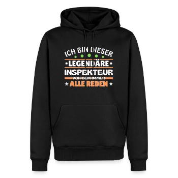 I'm that legendary inspector - Men’s Premium Organic Hoodie - black - Front - Nico (187cm)