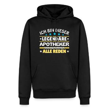 I'm this legendary apothecary - Men’s Premium Organic Hoodie - black - Front - Nico (187cm)