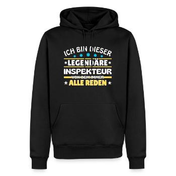 I'm that legendary inspector - Men’s Premium Organic Hoodie - black - Front - Nico (187cm)