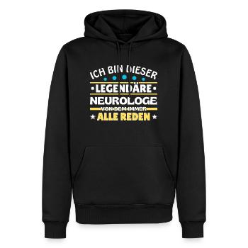 Ich bin dieser legendäre Neurologe - Männer Premium Bio Hoodie - Schwarz - Vorne - Nico (187cm)