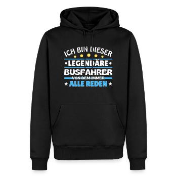 I'm this legendary - - Men’s Premium Organic Hoodie - black - Front - Nico (187cm)