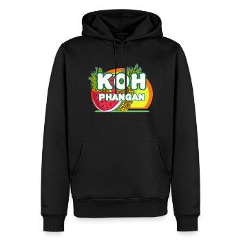 Paradies Insel Koh Phangan - Männer Premium Bio Hoodie - Schwarz - Vorne - Nico (187cm)
