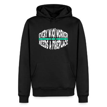 lumber union carpenter gift idea - Männer Premium Bio Hoodie - Schwarz - Vorne - Nico (187cm)