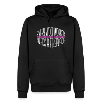 arborists carpenter work tshirts axes bday jokes - Männer Premium Bio Hoodie - Schwarz - Vorne - Nico (187cm)