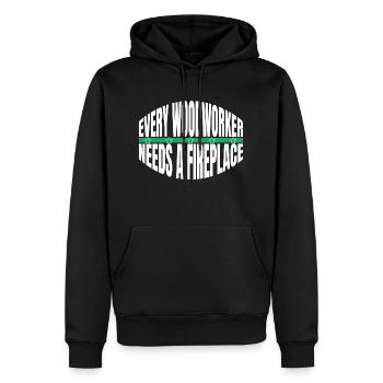 déclaration forestière travail forestier blague - Sweat à capuche Premium bio Homme - noir - Devant - Nico (187cm)