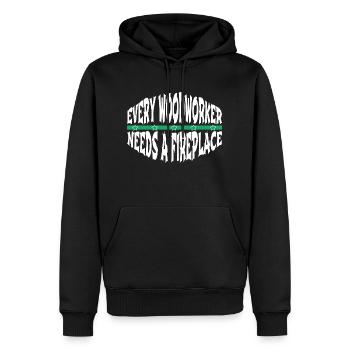 apprentice carpenter hoodies and sweatshirts - Men’s Premium Organic Hoodie - black - Front - Nico (187cm)