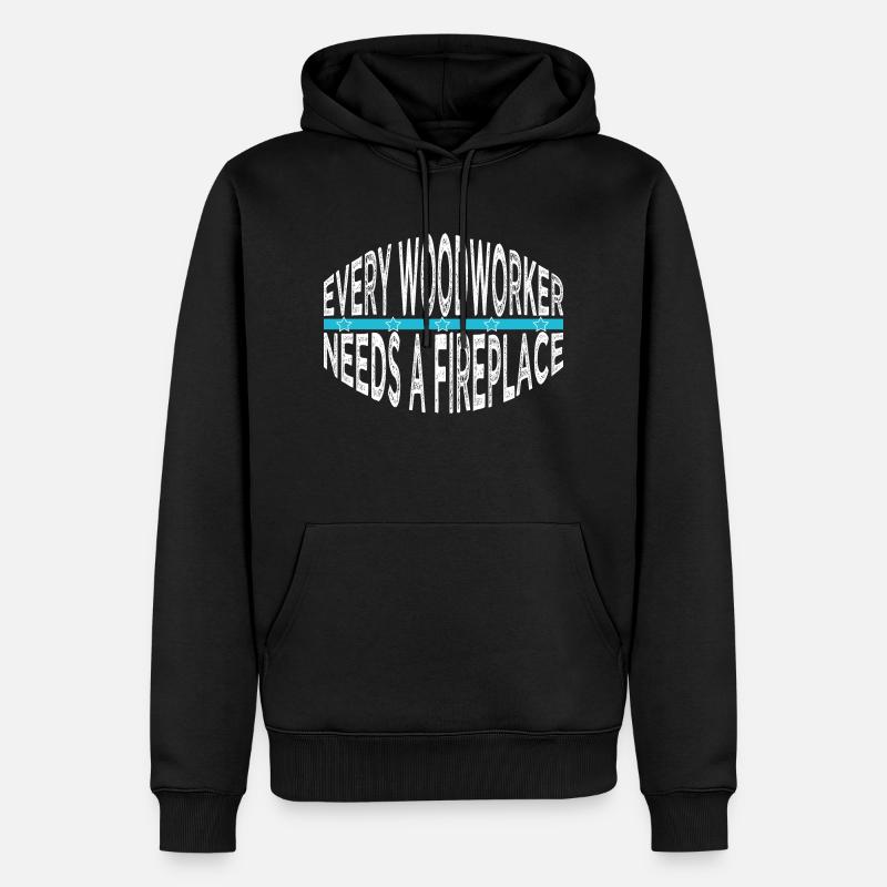 déclaration charpentier de construction - Sweat à capuche Premium bio Homme - noir