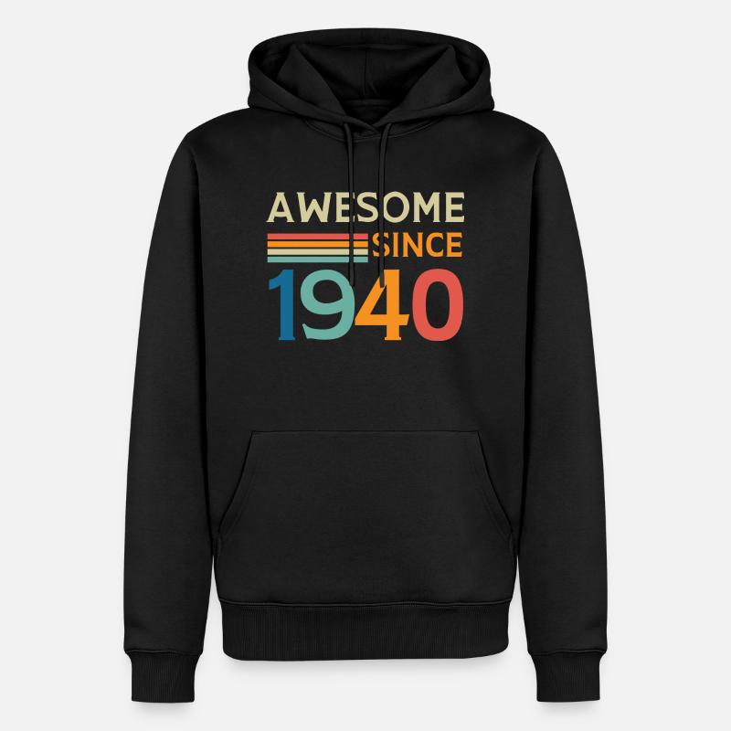 Awesome since 1940 - Sweat à capuche Premium bio Homme - noir