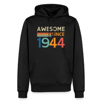 Awesome since 1944 - Men’s Premium Organic Hoodie - black - Front - Nico (187cm)