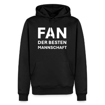 Fan de la meilleure équipe - Sweat à capuche Premium bio Homme - noir - Devant - Nico (187cm)