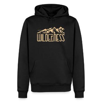 Into the wilderness - Männer Premium Bio Hoodie - Schwarz - Vorne - Nico (187cm)