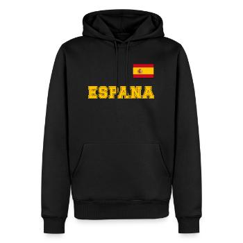 Look maillot de l’Espagne – ESPANA avec drapeau - Sweat à capuche Premium bio Homme - noir - Devant - Nico (187cm)