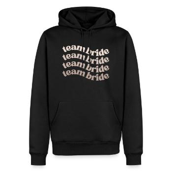 Team Bride groovy design bachelorette party JGA - Männer Premium Bio Hoodie - Schwarz - Vorne - Nico (187cm)