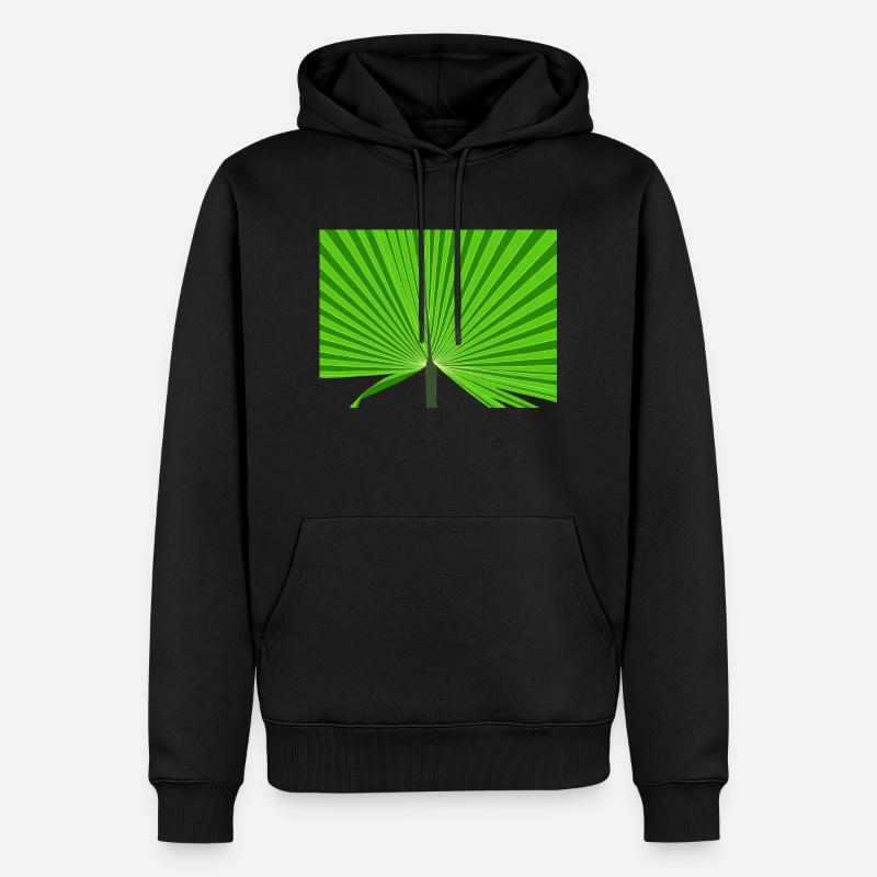 Tropical palm tree / Palmier tropical - Sweat à capuche Premium bio Homme - noir