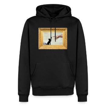 The Creation of Catdam - Men’s Premium Organic Hoodie - black - Front - Nico (187cm)