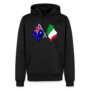 Flag of Australia, Flag Italy - Men’s Premium Organic Hoodie - black - Front - Nico (187cm)