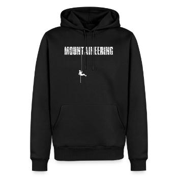 Alpinisme Alpinisme Descente en rappel Alpinistes - Sweat à capuche Premium bio Homme - noir - Devant - Nico (187cm)