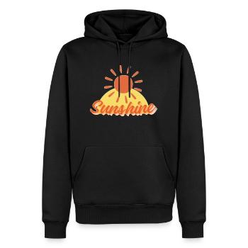 Die Sonne scheint - Männer Premium Bio Hoodie - Schwarz - Vorne - Nico (187cm)