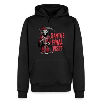 Horror Weihnachtsmann - Männer Premium Bio Hoodie - Schwarz - Vorne - Nico (187cm)