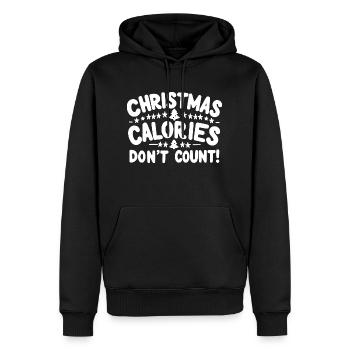 Les calories de Noël ne comptent pas - Sweat à capuche Premium bio Homme - noir - Devant - Nico (187cm)