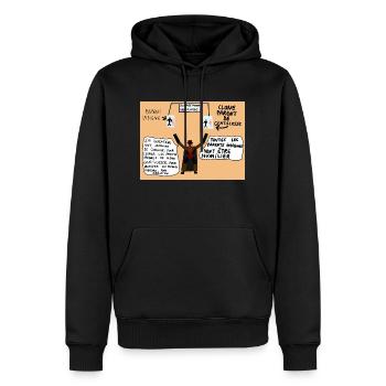 Gacheuman et sa machine a clonage de gentillesse - Sweat à capuche Premium bio Homme - noir - Devant - Nico (187cm)